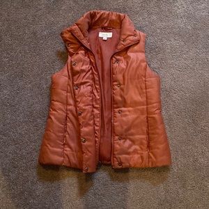 Marina orange rust color vest with side zip up pockets